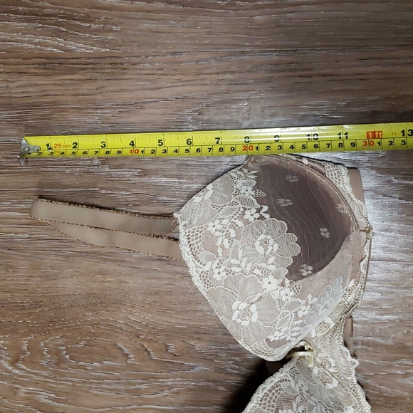 (32DDD) Parisa Fé Lacy Padded Support Bra Neutral Intimates Everyday Bow Accent - Picture 8 of 10